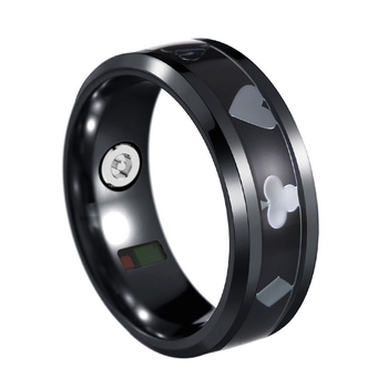 Bluetooth συνδεδεμένο έξυπνο δαχτυλίδι για την υγεία και την παρακολούθηση της φυσικής κατάστασης: γλυκόζη αίματος, άγχος και ρυθμός καρδιάς.