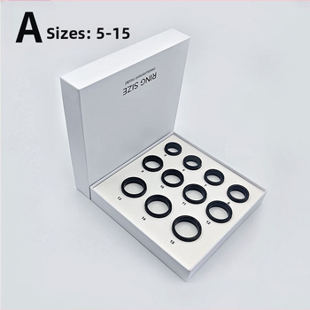 Inteligentný prsteň na meranie veľkosti prsta, unisex, box na odtlačok prsta