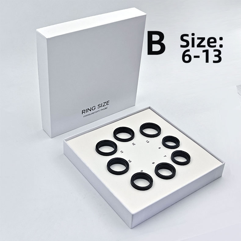 Inteligentný prsteň na meranie veľkosti prsta, unisex, box na odtlačok prsta