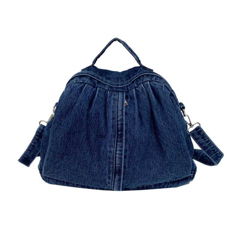 Ženski ruksak od ispranog denima, casual studentski ruksak, svestrani crossbody stil