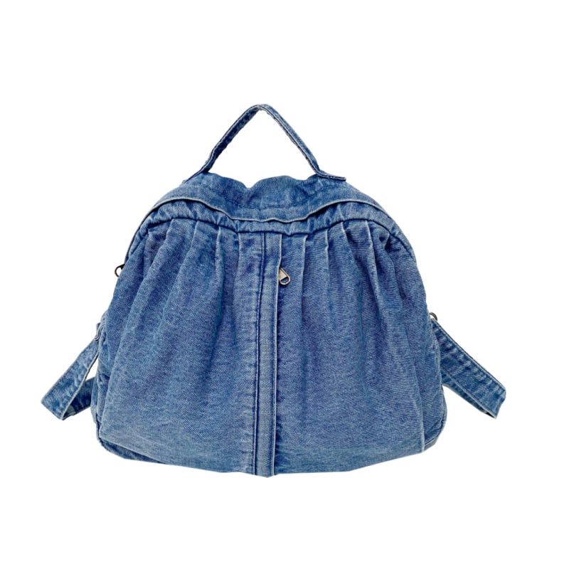 Ženski ruksak od ispranog denima, casual studentski ruksak, svestrani crossbody stil