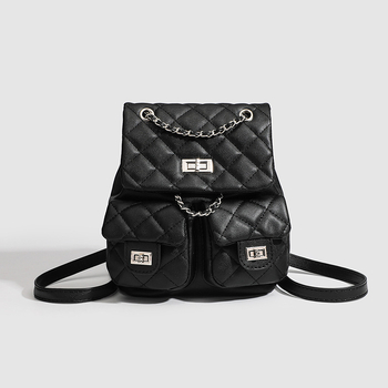 Ženski mini ruksak s lančanim kaišem, lagan, 2025 novi model za studentice i svakodnevnu uporabu, Chanel stil.