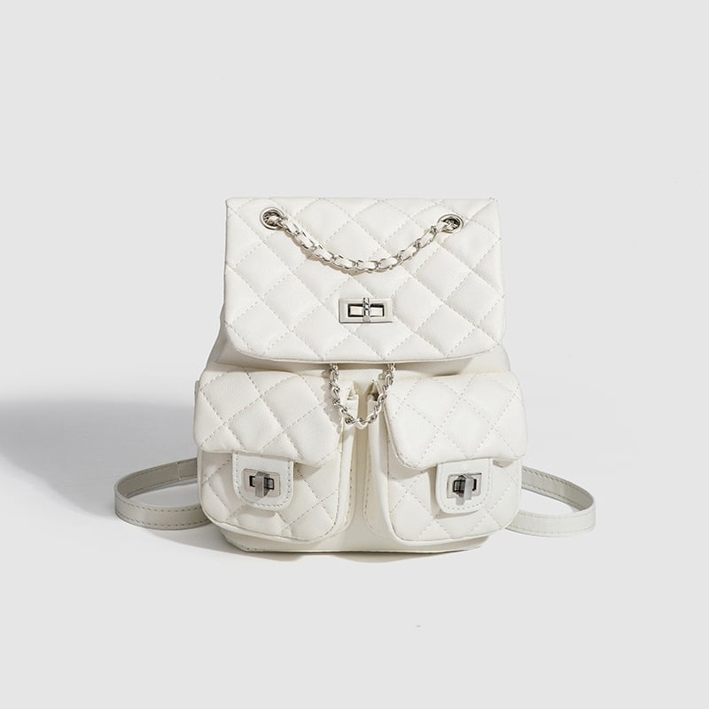 Ženski mini ruksak s lančanim kaišem, lagan, 2025 novi model za studentice i svakodnevnu uporabu, Chanel stil.