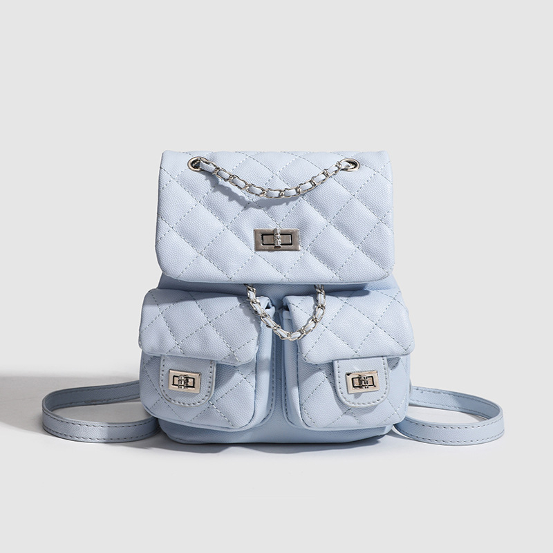 Ženski mini ruksak s lančanim kaišem, lagan, 2025 novi model za studentice i svakodnevnu uporabu, Chanel stil.
