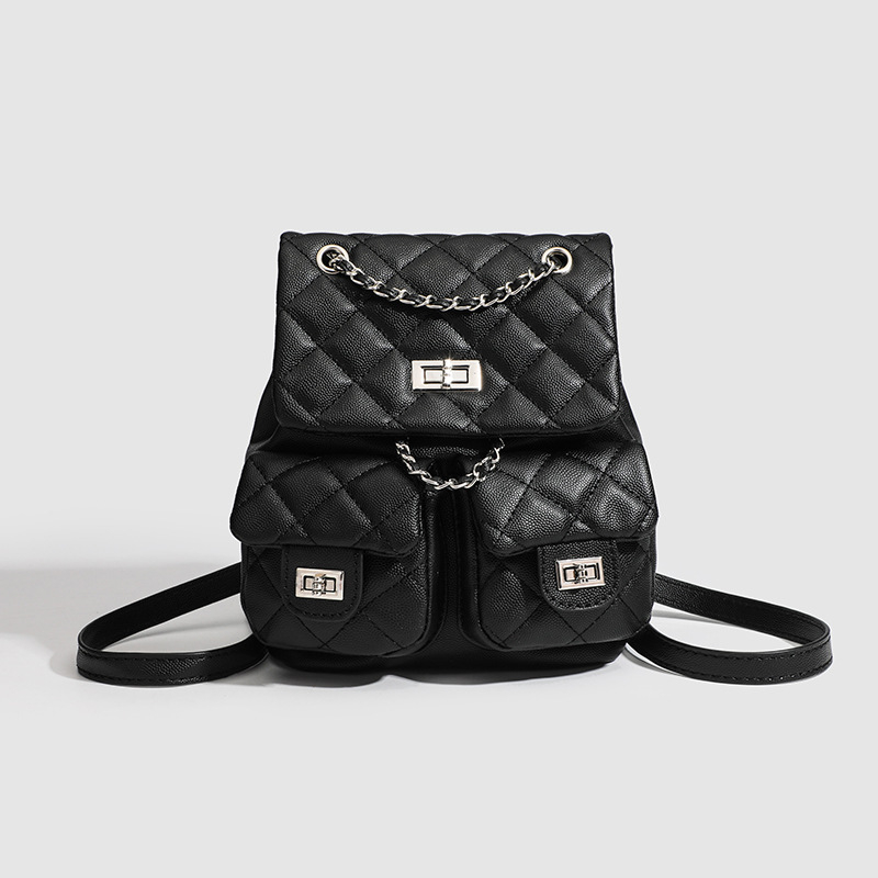 Ženski mini ruksak s lančanim kaišem, lagan, 2025 novi model za studentice i svakodnevnu uporabu, Chanel stil.