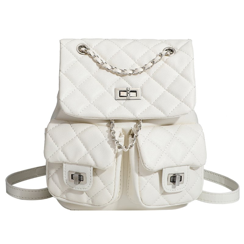 Ženski mini ruksak s lančanim kaišem, lagan, 2025 novi model za studentice i svakodnevnu uporabu, Chanel stil.
