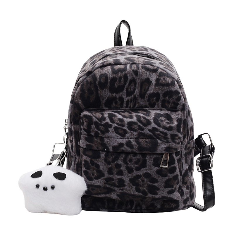 Novi stil kožni ženski ruksak s leopard printom, korejski stil, casual dnevna upotreba za školu i odlazak na posao