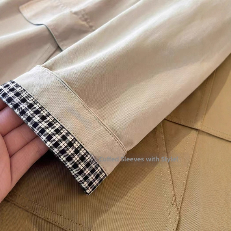Dámska krátka bunda v štýle barn, s golierom, jesenná vetrovka