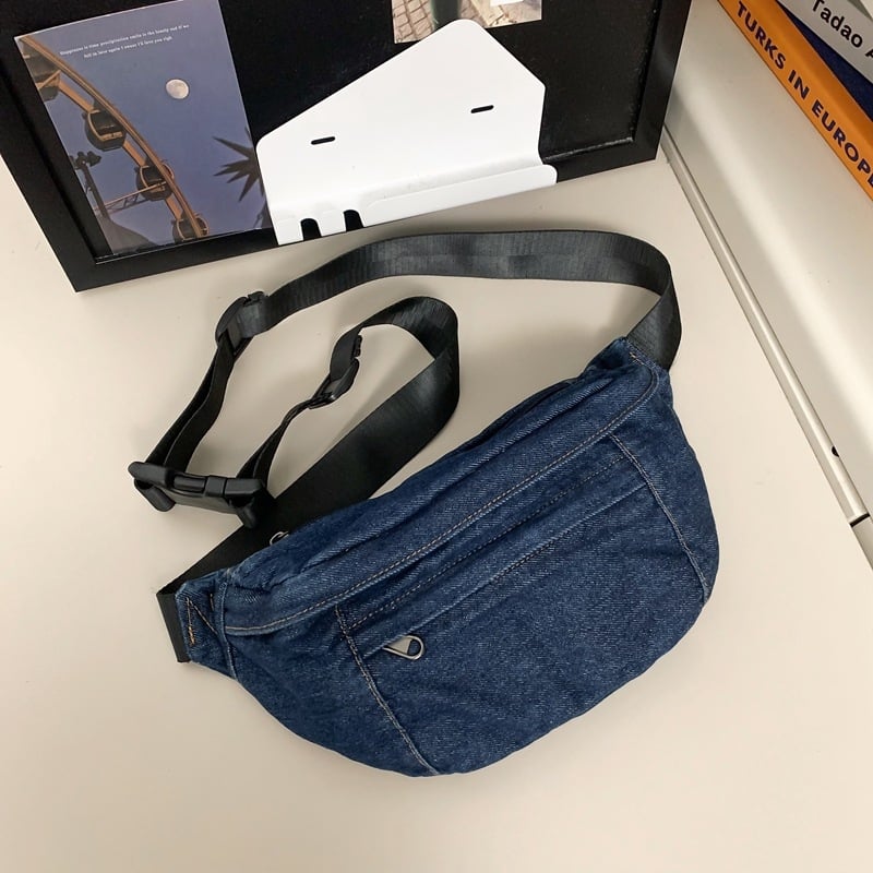 Oprana denim crossbody torba preko ramena, svakodnevna sportska putna torba