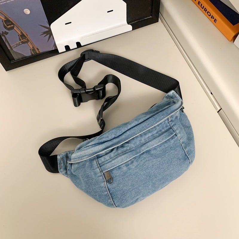 Oprana denim crossbody torba preko ramena, svakodnevna sportska putna torba