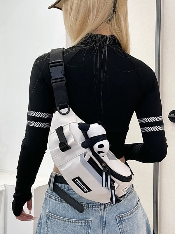 Unisex torba za prsa u stilu Hongkonga, casual crossbody torba