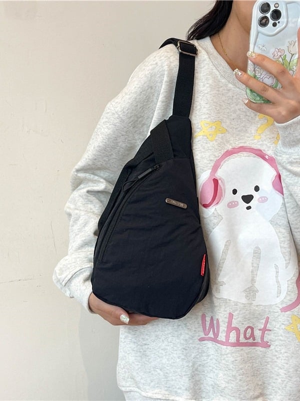 Unisex torba na pojas od najlona s džepom za telefon, crossbody/na ramenu, sportski svakodnevni stil (jesen 2024)