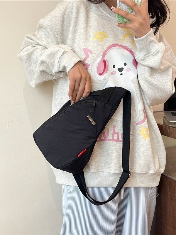 Unisex torba na pojas od najlona s džepom za telefon, crossbody/na ramenu, sportski svakodnevni stil (jesen 2024)