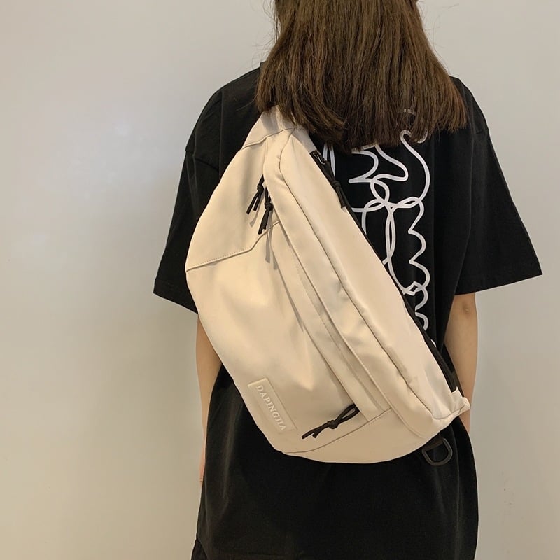Unisex torba za prsa velike kapacitete, crossbody/ramena, gradski ulični stil, za učenike