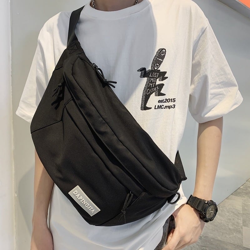 Unisex torba za prsa velike kapacitete, crossbody/ramena, gradski ulični stil, za učenike