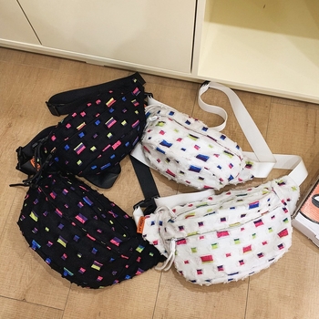 Šarena torba preko prsa velikog kapaciteta, unisex, svestran gradski stil, lagana platnena torba