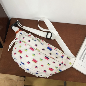 Šarena torba preko prsa velikog kapaciteta, unisex, svestran gradski stil, lagana platnena torba