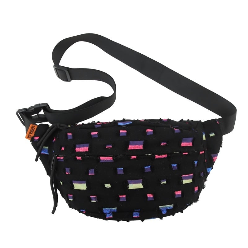 Šarena torba preko prsa velikog kapaciteta, unisex, svestran gradski stil, lagana platnena torba