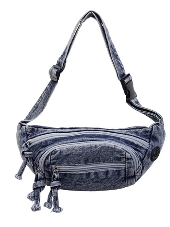 Ženska denim torbica u korejskom stilu s džepom za telefon, svestrana kao crossbody i torba oko struka, za svakodnevno nošenje, retro stil (model 2026)