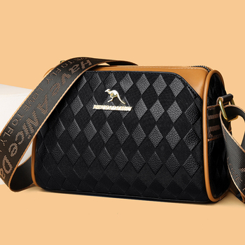 Νέα ελαφριά πολυτελής crossbody τσάντα με ευρύ ιμάντα ώμου, μεγάλης χωρητικότητας, καπιτονέ σχέδιο, γυναικεία bucket bag, μόδα και ευελιξία