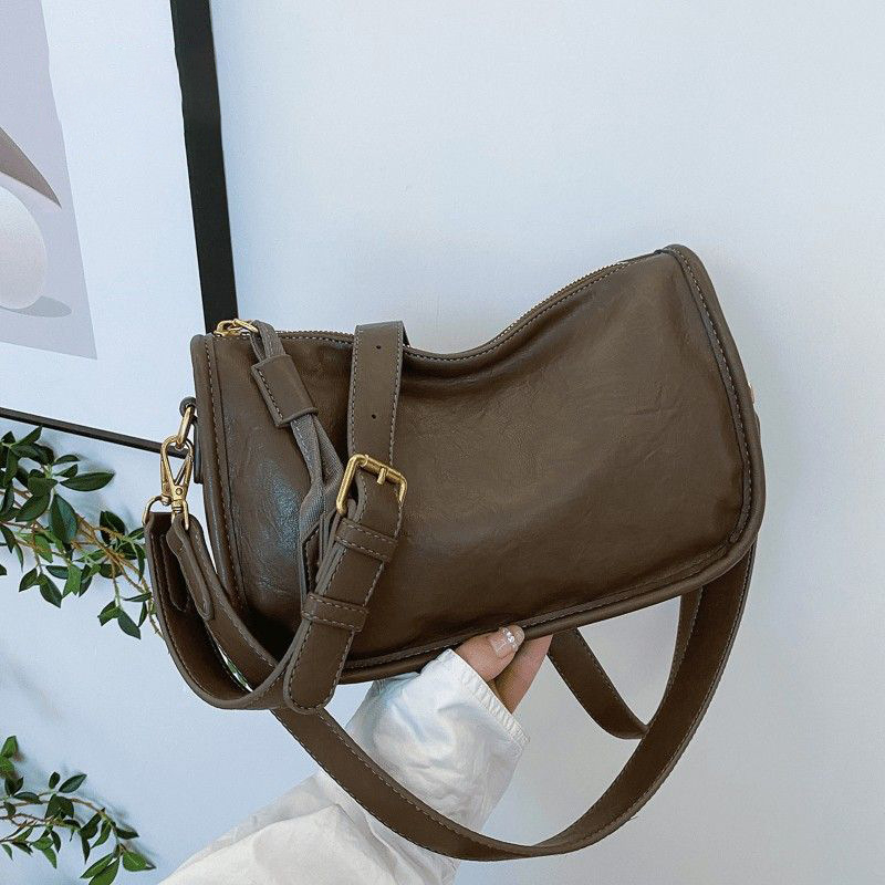 Maillard ρετρό γυναικεία τσάντα – PU tote με ιμάντα ώμου