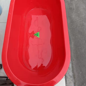Μπανιέρα από θερμοπλαστικό, κόκκινη, σε διάφορα μεγέθη, εξαιρετικά παχιά
