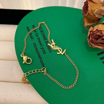 Γυναικεία αλυσίδα από τιτάνιο χάλυβα με αγγλικό γράμμα, ευέλικτος μινιμαλιστικός σχεδιασμός, κομψή αλυσίδα για το κολάβι, ανθεκτικό στο ξεθώριασμα