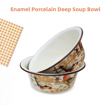 Xinyida hlboká smaltovaná porcelánová misa na kuchyni, na prípravu jedál a umývanie mäsa, veľký rozmer.