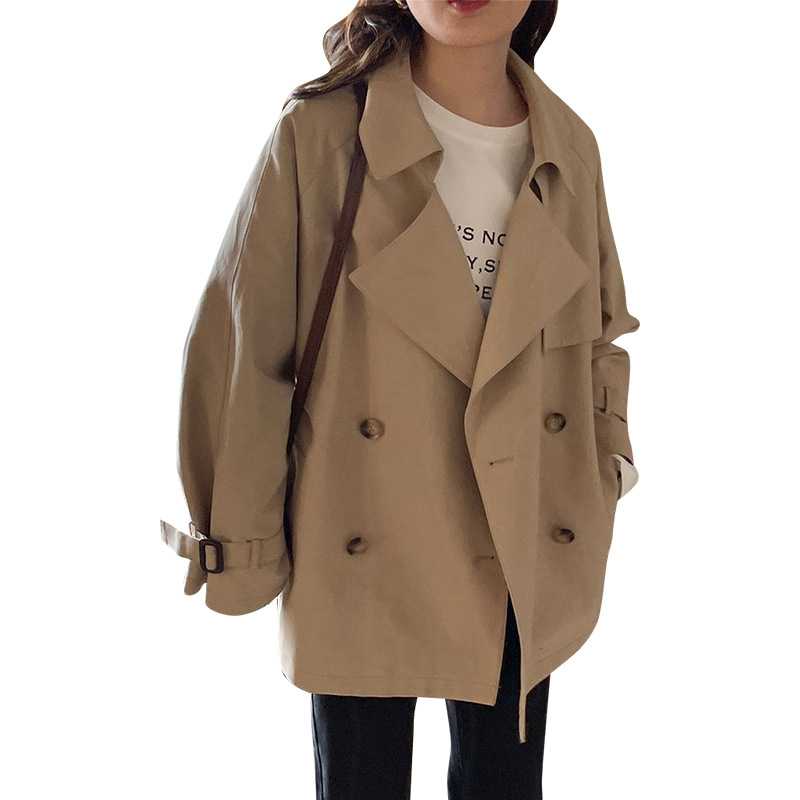 Γυναικείο trench coat για φθινόπωρο και χειμώνα, μεσαίου μήκους, κομψό στυλ Χέπμπερν, έμπνευση από βρετανικό στυλ