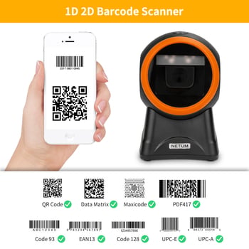 NETUM asztali QR-kódolvasó és 1D vonalkódolvasó POS-hoz