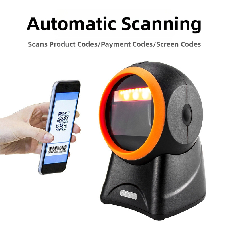 NETUM Stolný skener QR kódov a 1D čiarových kódov pre POS