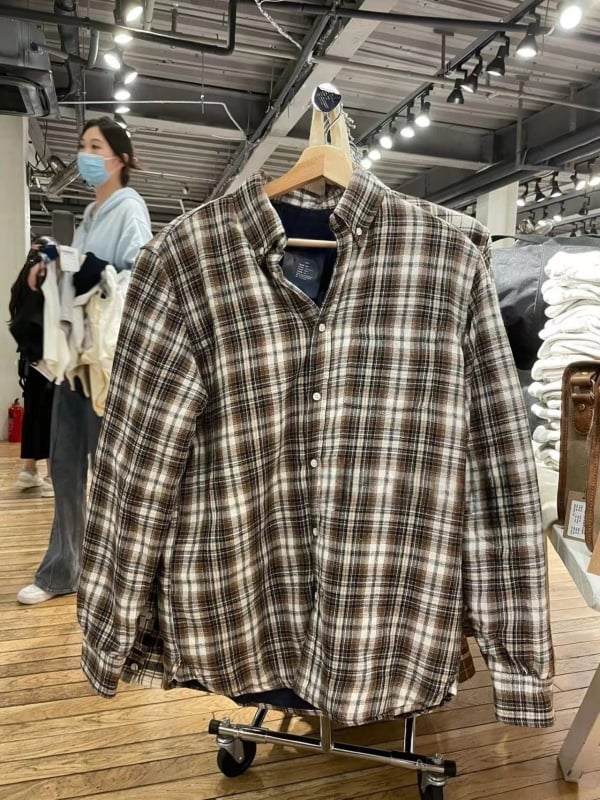 Γυναικείος quilted καρό cardigan για φθινόπωρο-χειμώνα, αμερικανικού ρετρό στυλ