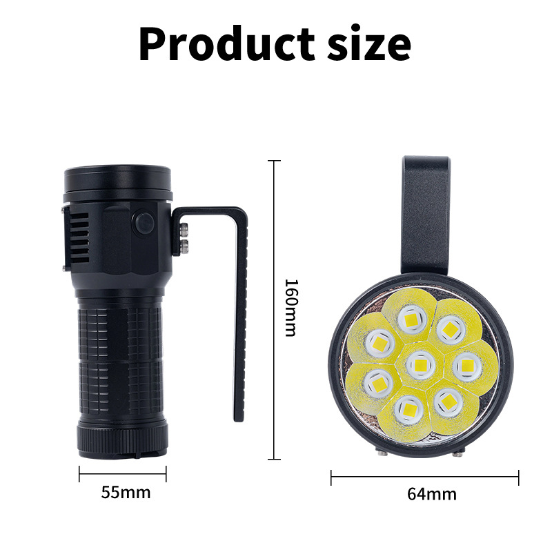 Shuolide 40 000 lumenes zseblámpa ventilátoros hűtéssel, 32 000 mAh akkumulátor, modell 46950