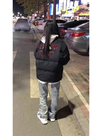 Μαύρο γυναικείο παχύ βαμβακερό μπουφάν για τον χειμώνα, μοναδικό φοιτητικό στυλ, ζεστό κορεατικό κολλεγιακό παλτό