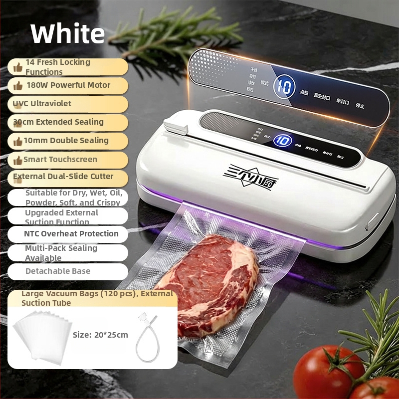 Three Little Chefs vákuová balička s hlasovým ovládaním, automatické balenie pre domáce a komerčné použitie