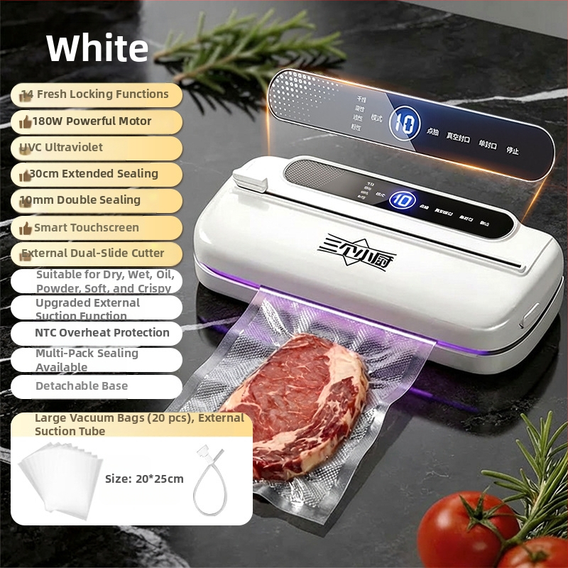 Three Little Chefs vákuová balička s hlasovým ovládaním, automatické balenie pre domáce a komerčné použitie
