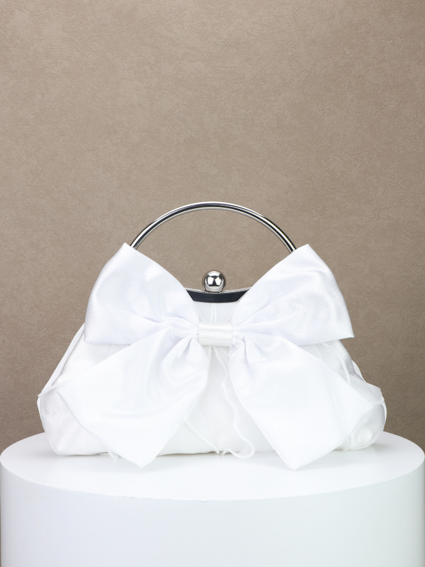 Βραδινή clutch με αλυσίδα, κούμπωμα, πολυεστερική επένδυση, για δεξώσεις