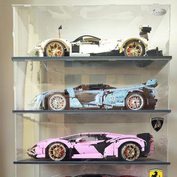 LEGO μοντέλο αυτοκινήτου F1 - κουτί προβολής και αποθήκευσης με διαφανές ακρυλικό καπάκι που στοιβάζεται