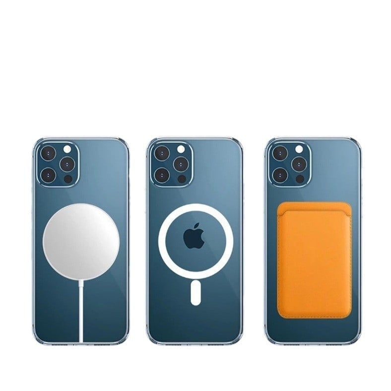 Prozirno akrilno kućište s magnetskim držačem za iPhone 17, otporno na požutiljenje, kompatibilno s modelima iPhone 13–17
