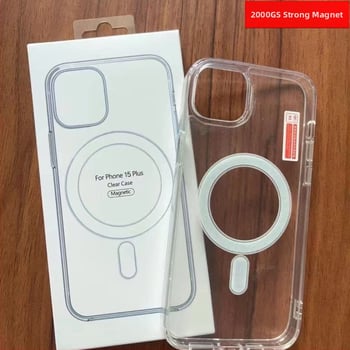 Carcasă MagSafe cu aderență magnetică pentru iPhone 16 — husă transparentă din acril pentru iPhone 17 Pro