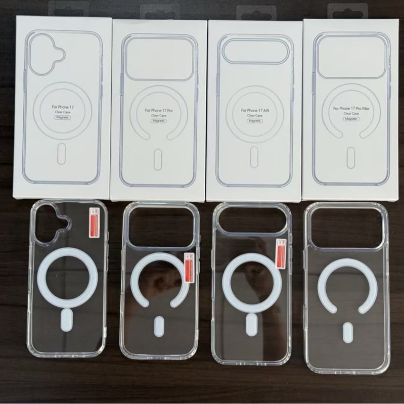 Carcasă MagSafe cu aderență magnetică pentru iPhone 16 — husă transparentă din acril pentru iPhone 17 Pro