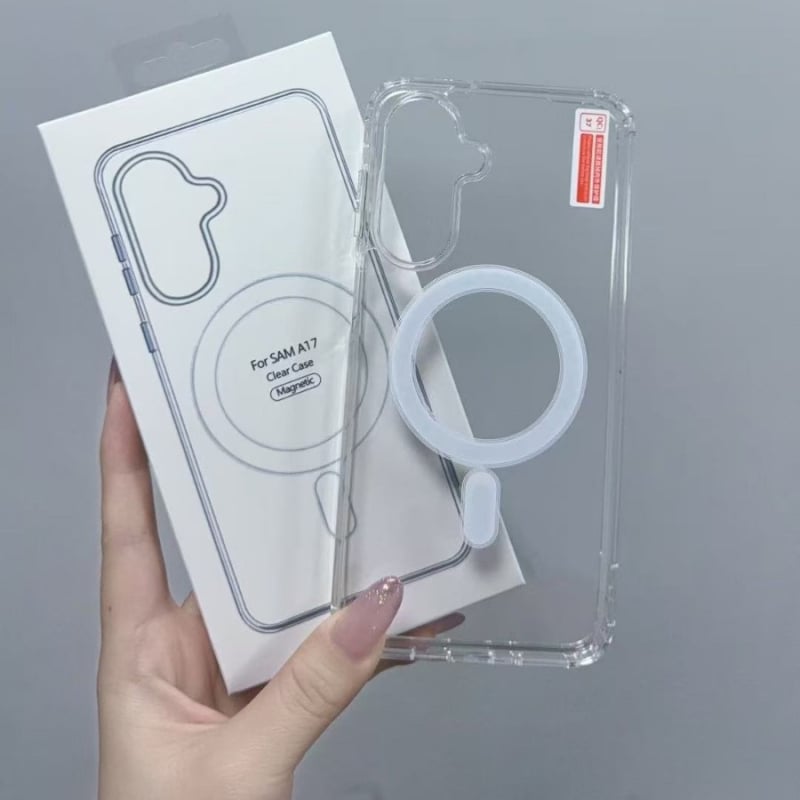 Carcasă MagSafe cu aderență magnetică pentru iPhone 16 — husă transparentă din acril pentru iPhone 17 Pro