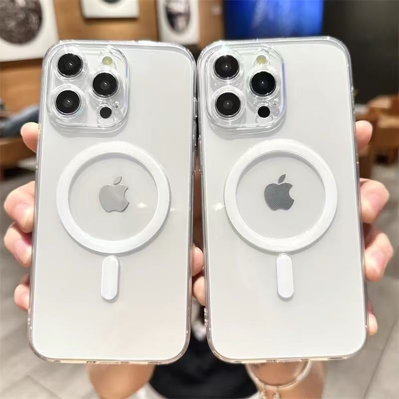 Carcasă MagSafe cu aderență magnetică pentru iPhone 16 — husă transparentă din acril pentru iPhone 17 Pro