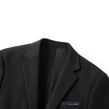 Ανδρικό κοστούμι Slim-Fit με notch πέτο και σακάκι με δύο κουμπιά, ύφασμα πολυεστέρας-βισκόζη, επιχειρηματικό επίσημο ένδυμα άνοιξη-φθινόπωρο