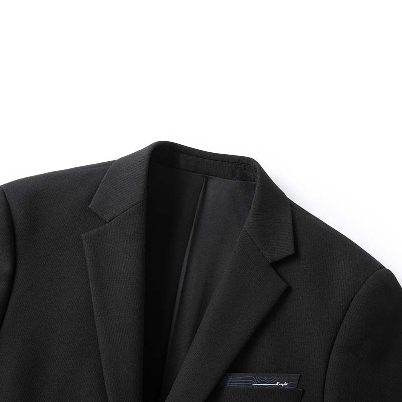Ανδρικό κοστούμι Slim-Fit με notch πέτο και σακάκι με δύο κουμπιά, ύφασμα πολυεστέρας-βισκόζη, επιχειρηματικό επίσημο ένδυμα άνοιξη-φθινόπωρο