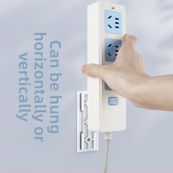 Nástenný držiak na router a Wi‑Fi modem, bez vŕtania, organizér na predlžovač