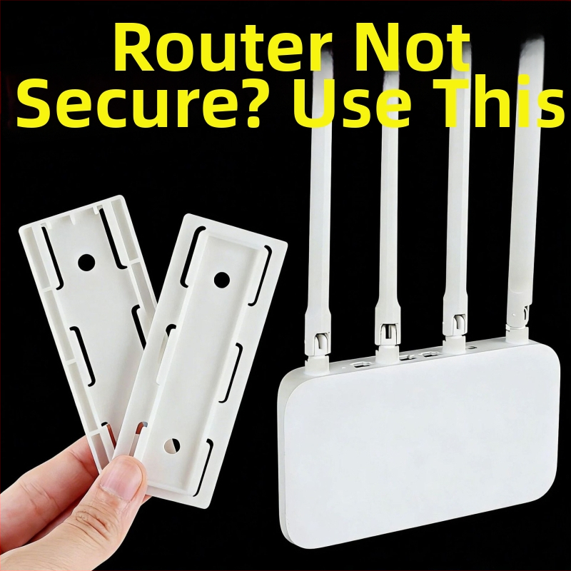 Nástenný držiak na router a Wi‑Fi modem, bez vŕtania, organizér na predlžovač