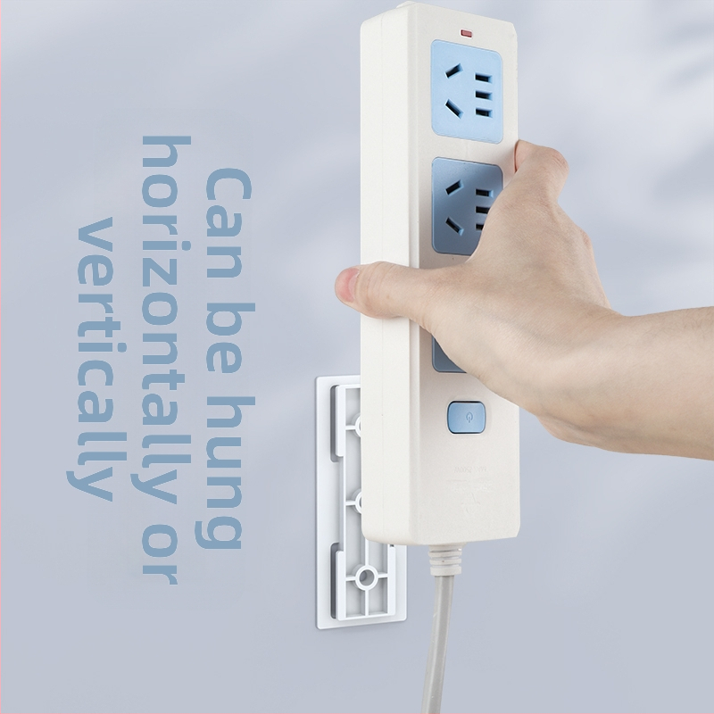 Nástenný držiak na router a Wi‑Fi modem, bez vŕtania, organizér na predlžovač