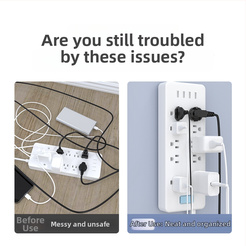 Nástenný držiak na router a Wi‑Fi modem, bez vŕtania, organizér na predlžovač