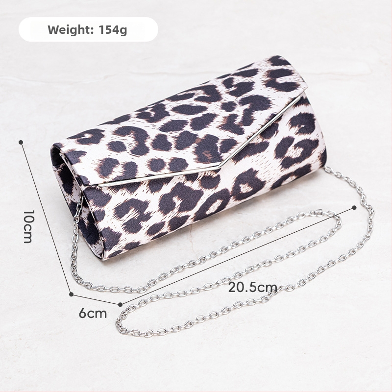 Dámska taška s leopardím vzorom, crossbody cez rameno, večerná/party taška